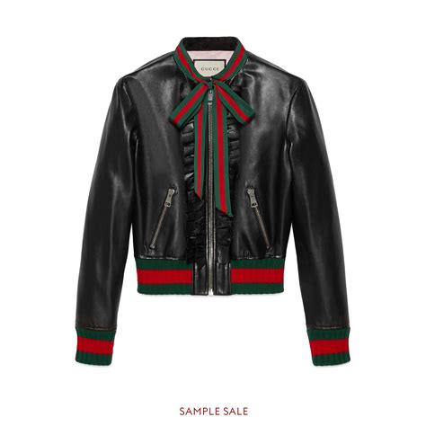 gucci leather jacket women